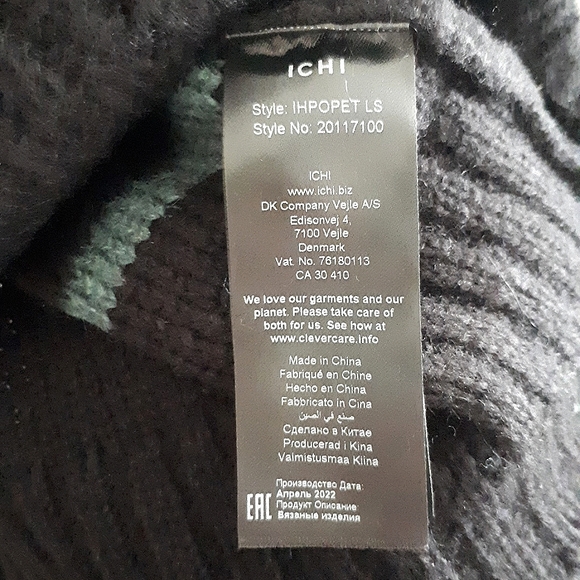 ICHI WOMEN'S WOOL BLEND LONG SLEEVE SWEATER - Picture 9 of 12